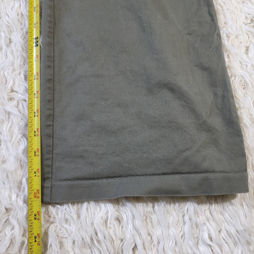 Good American - Good Ease Wide Leg Twill Pants Green Olive - Size 6/28 - Picture 11 of 16